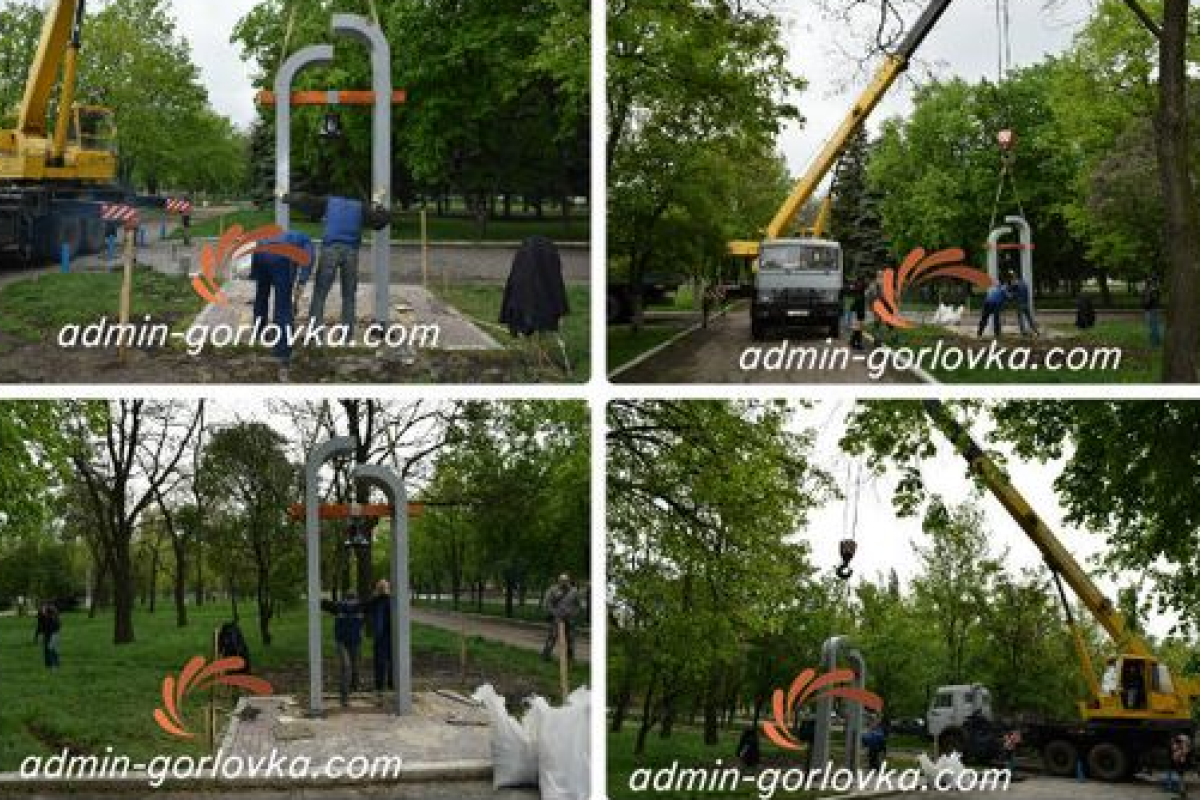 В оккупированной Горловке установили памятник жертвам войны на Донбассе