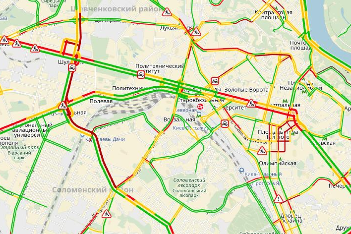 Киев застыл в 8-балльных пробках Киев застыл в 8-балльных пробках