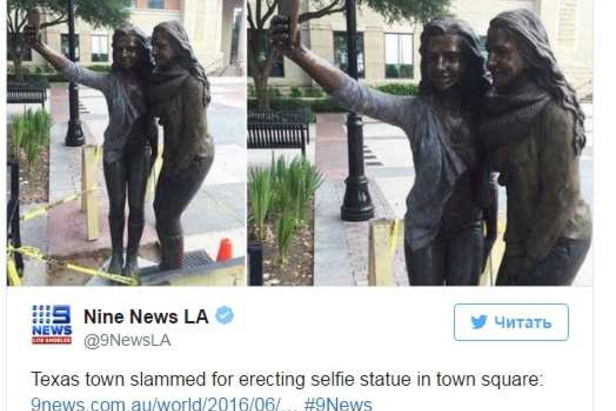 В Техасе появился первый памятник селфи В Техасе появился первый памятник селфи
