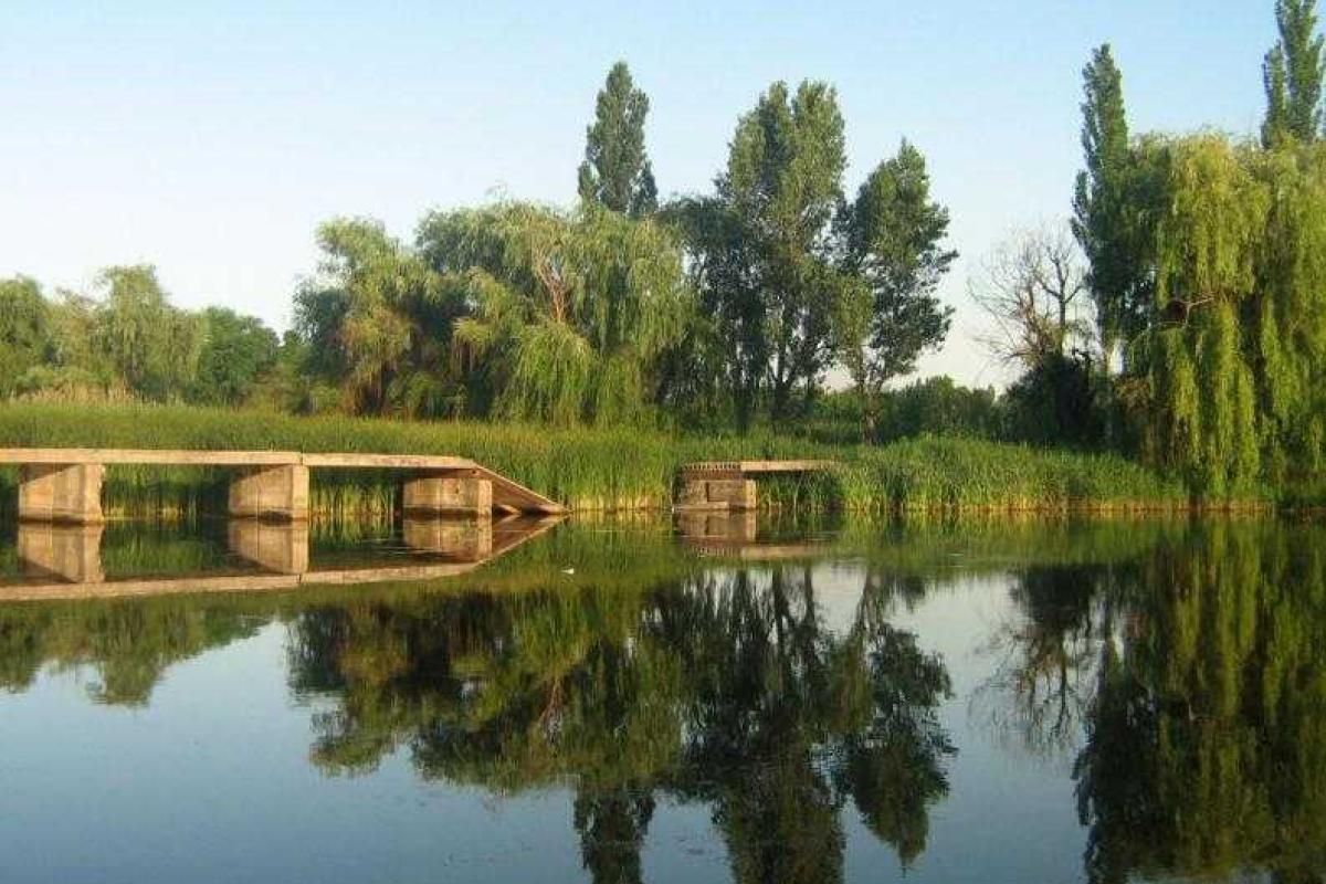 В Горловке боевики создали себе пляж на пруду, оградив берег колючей проволокой