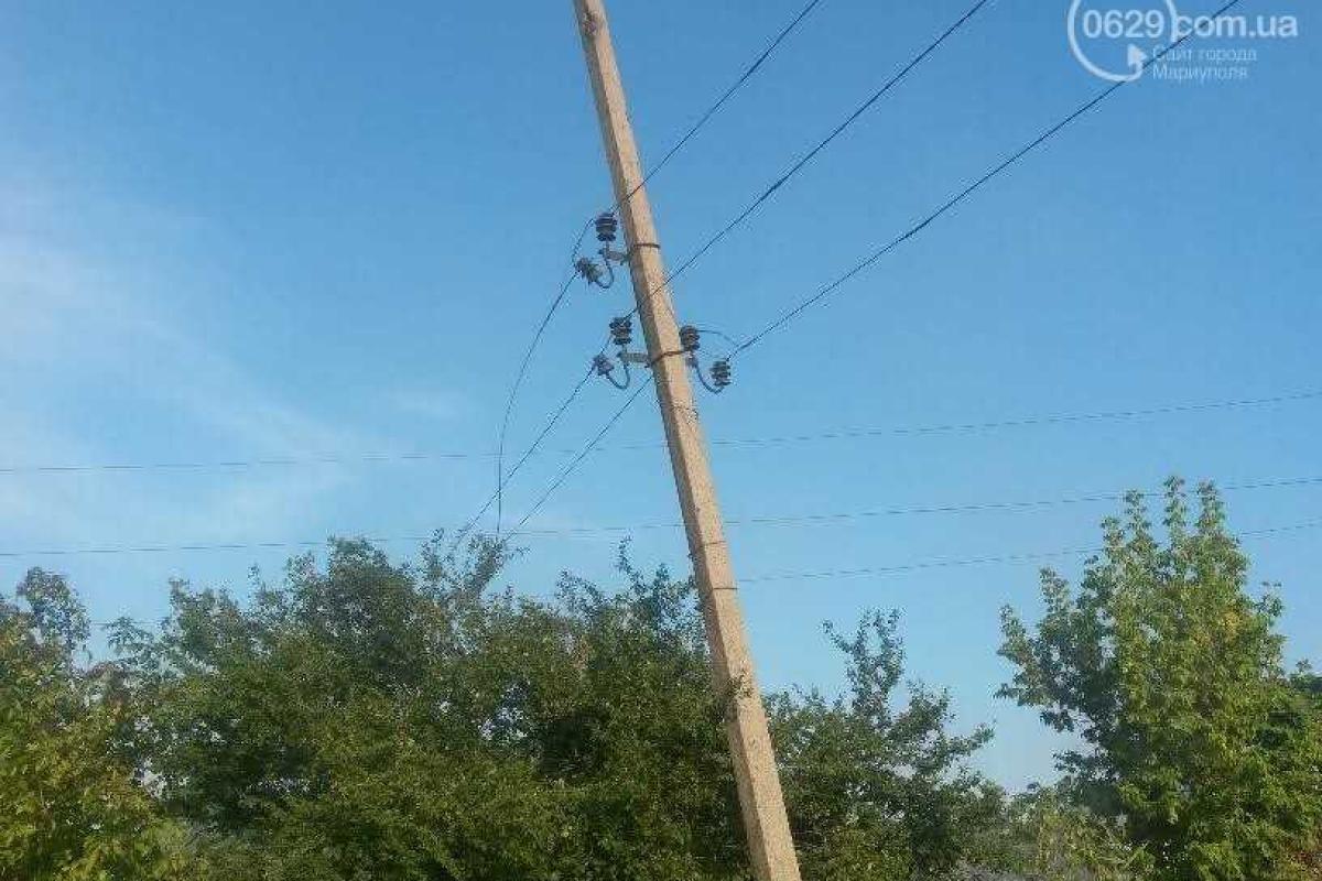 В Мариуполе из-за оборванного кабеля произошел пожар