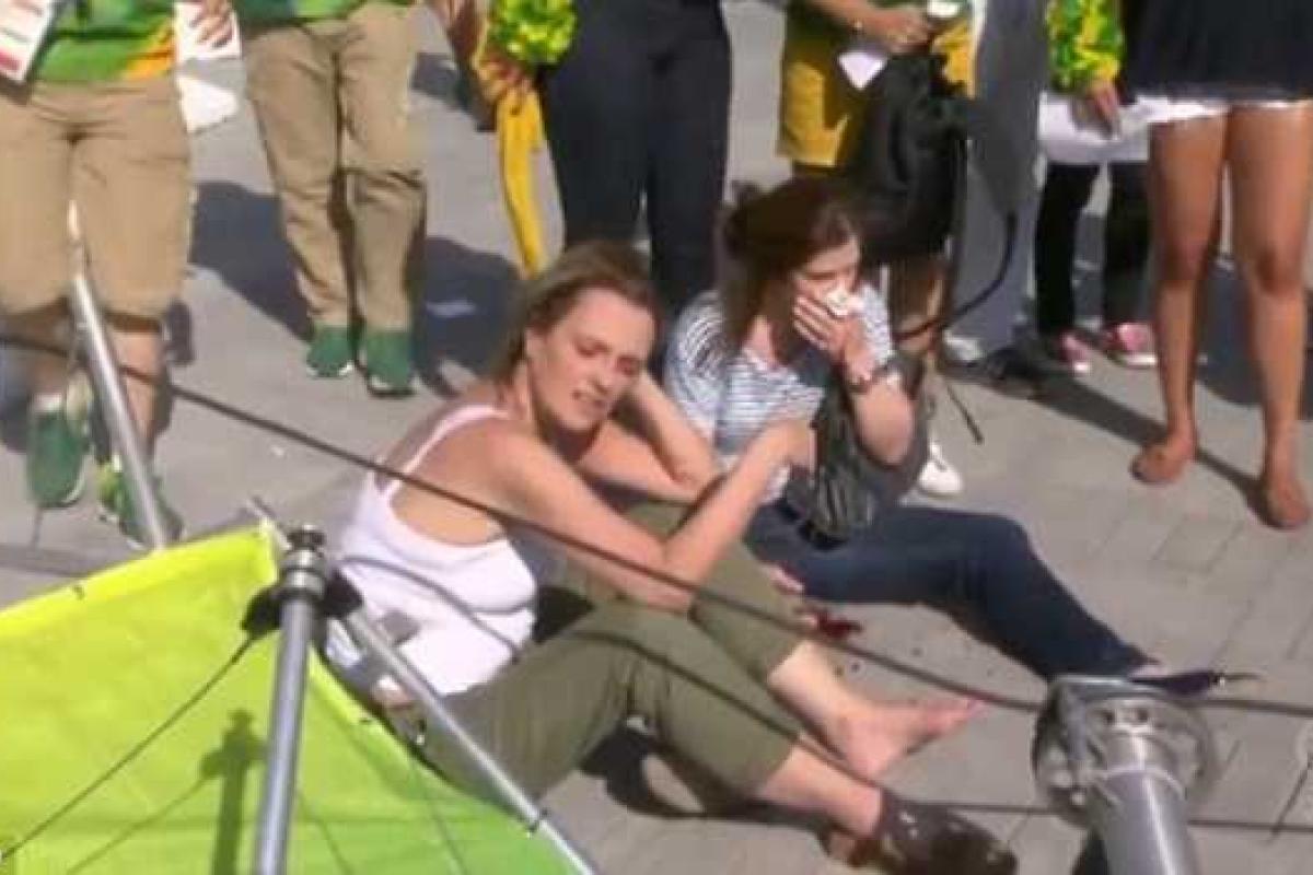 Рио-2016: Тяжелейшая телекамера рухнула на зрителей, травмированы 2 человека