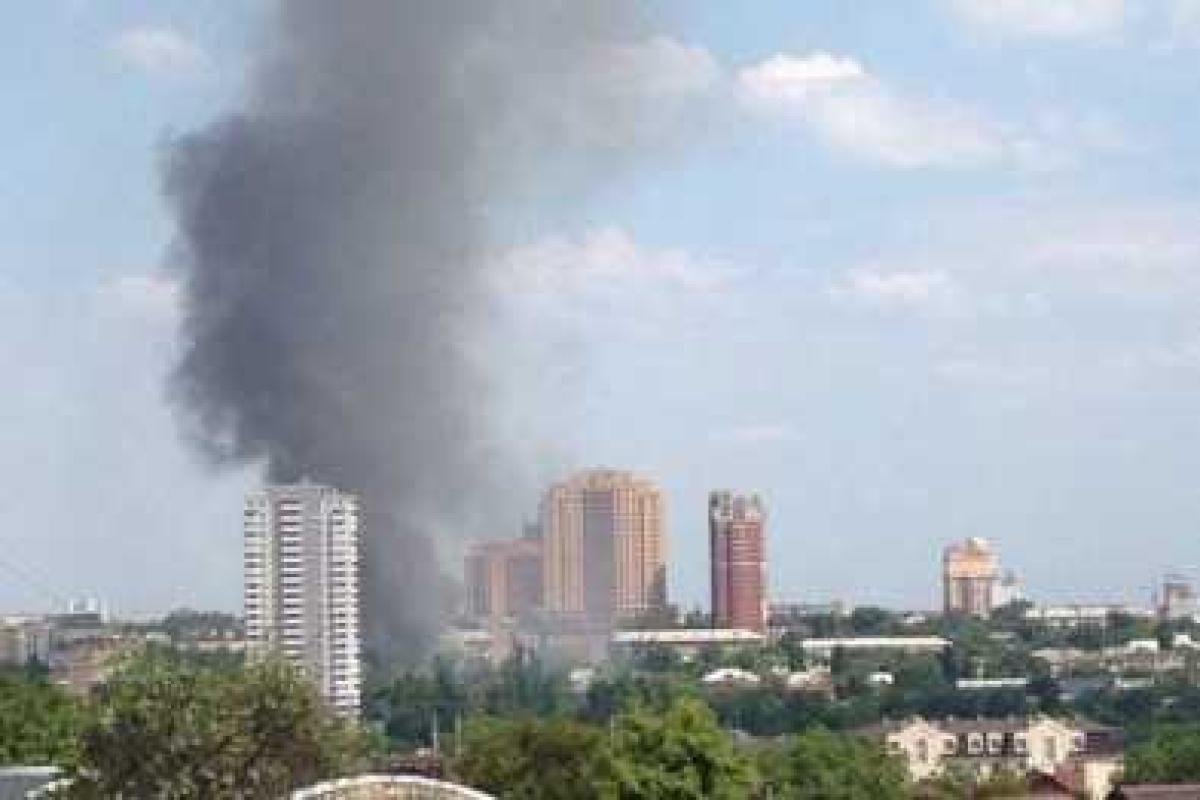 В оккупированном Донецке случился пожар - соцсети В оккупированном Донецке случился пожар - соцсети