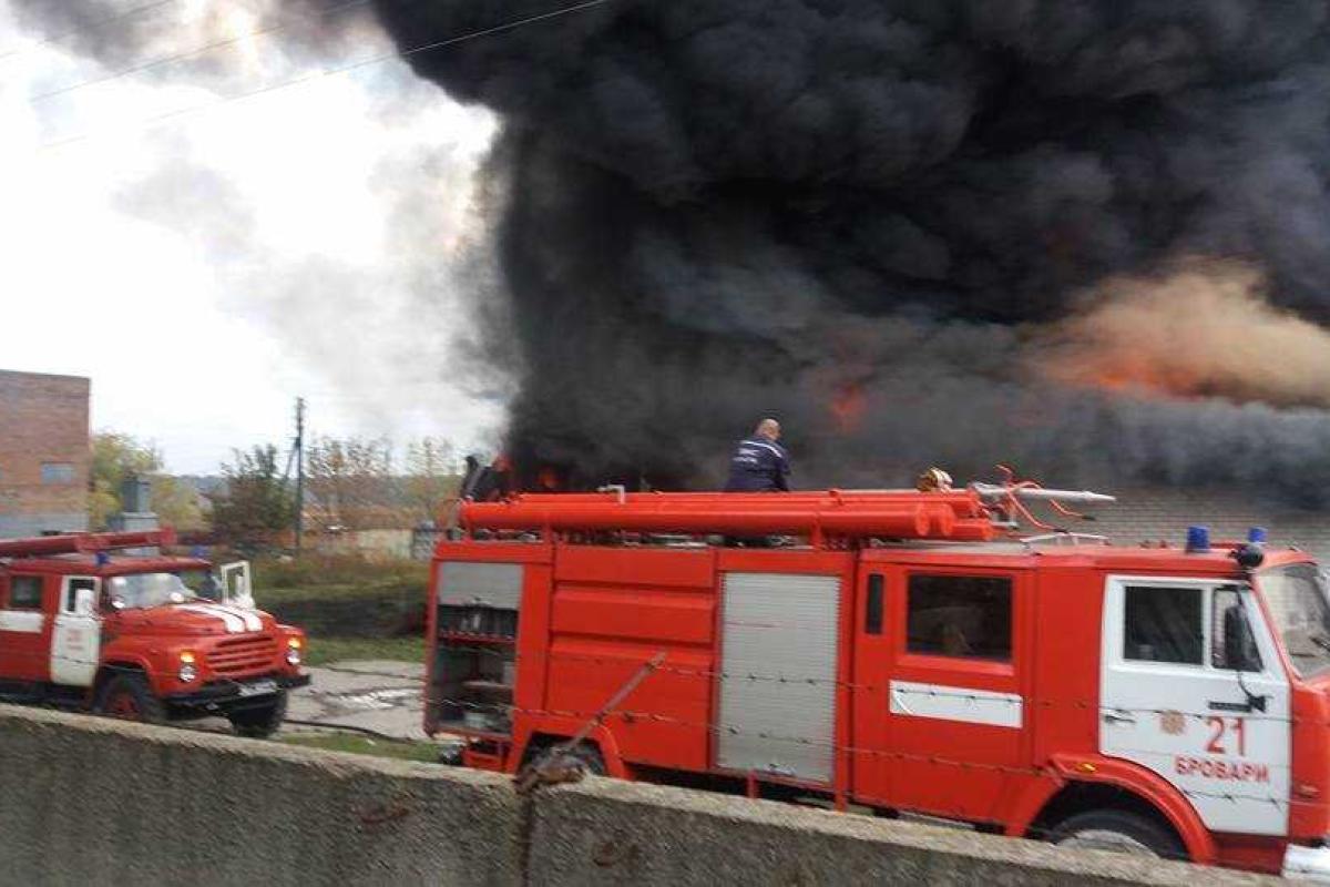 Пожар в Киевской области: в небо поднялся огромный столб черного дыма