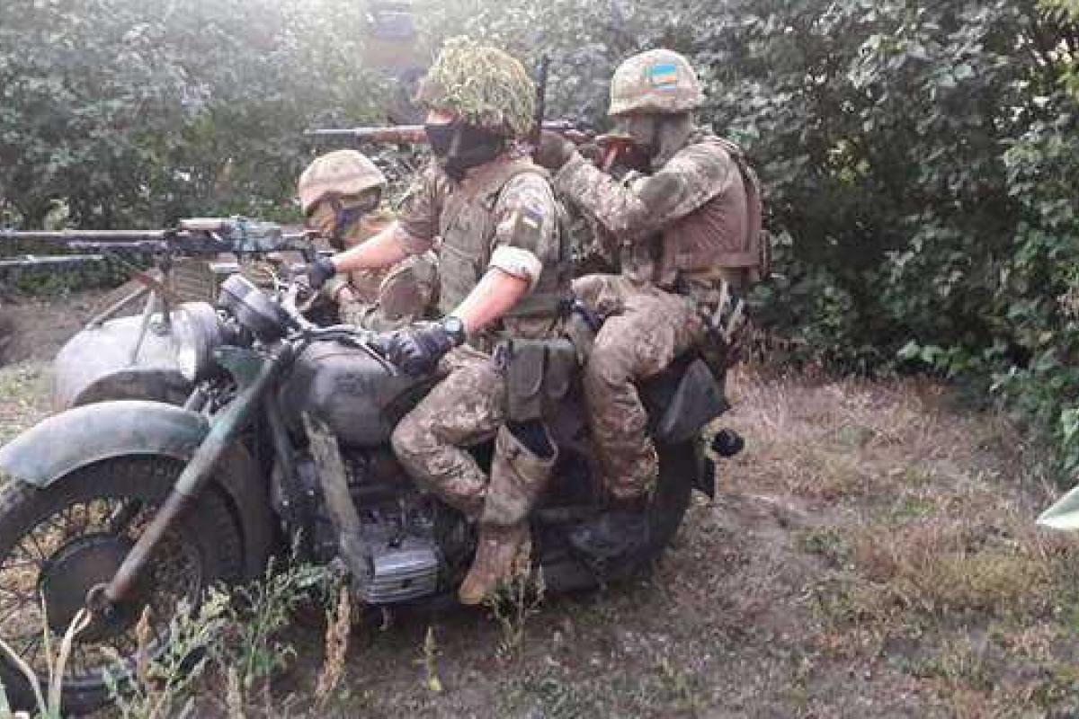 Украинские бойцы в зоне АТО получили боевой мотоцикл