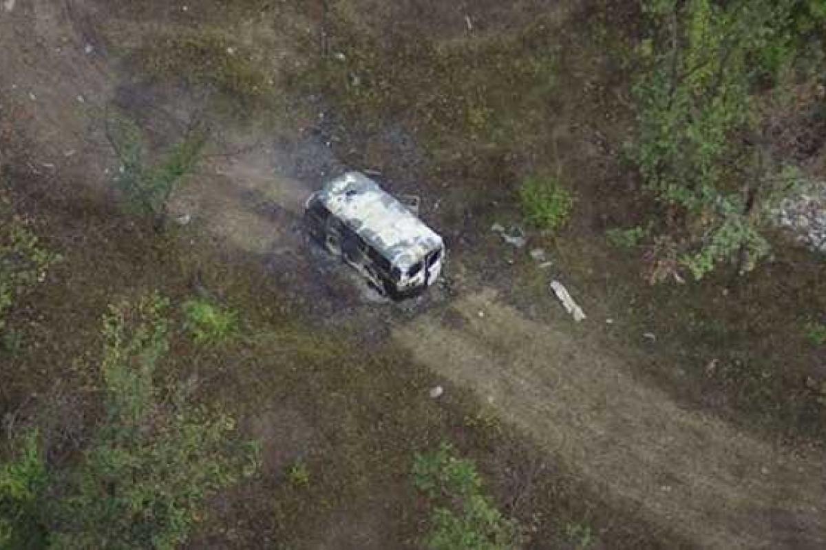 Боевики «ДНР» сожгли «скорую» бойцов АТО 