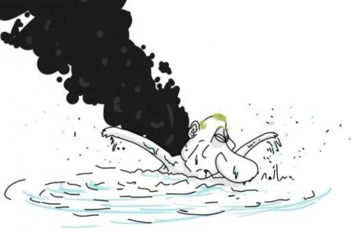 Карикатурист остроумно высмеял задымленный "поход" российского флота в Сирию Карикатурист остроумно высмеял задымленный "поход" российского флота в Сирию