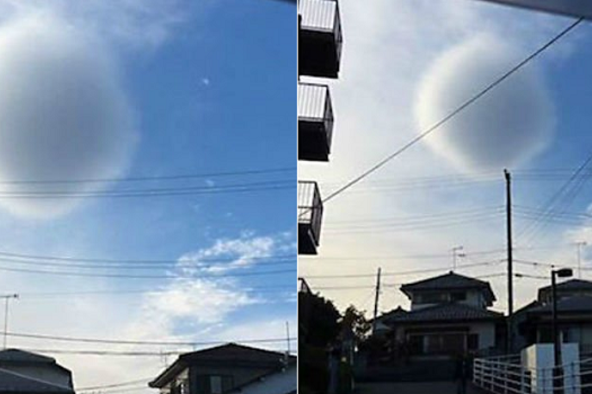 В небе над Японией сфотографировали странное круглое облако В небе над Японией сфотографировали странное круглое облако