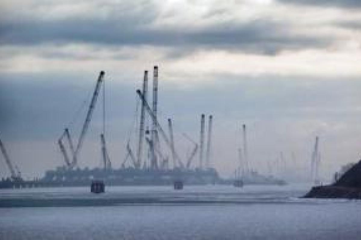 В сети опубликовано фото Керченского моста из космоса