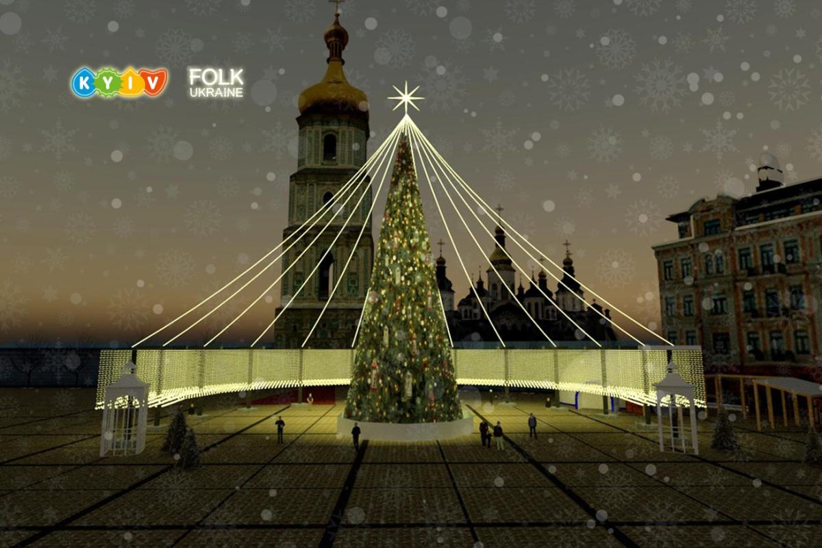 Европейский Новый год в свете неоновых огней: стало известно, какой будет главная елка Украины