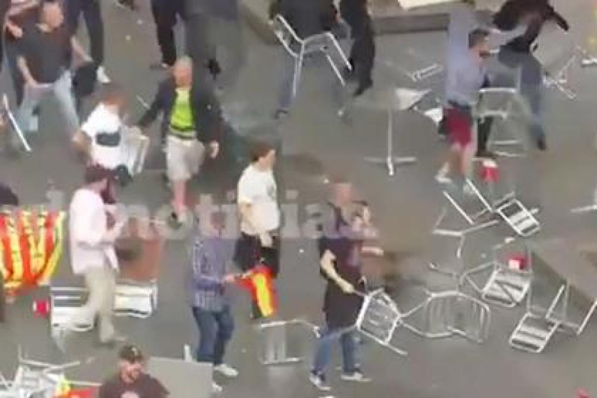 В Барселоне подрались сторонники и противники независимости Каталонии