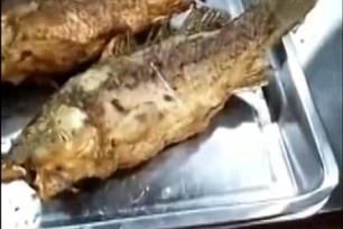 В Китае жареная рыба неожиданно ожила на подносе В Китае жареная рыба неожиданно ожила на подносе