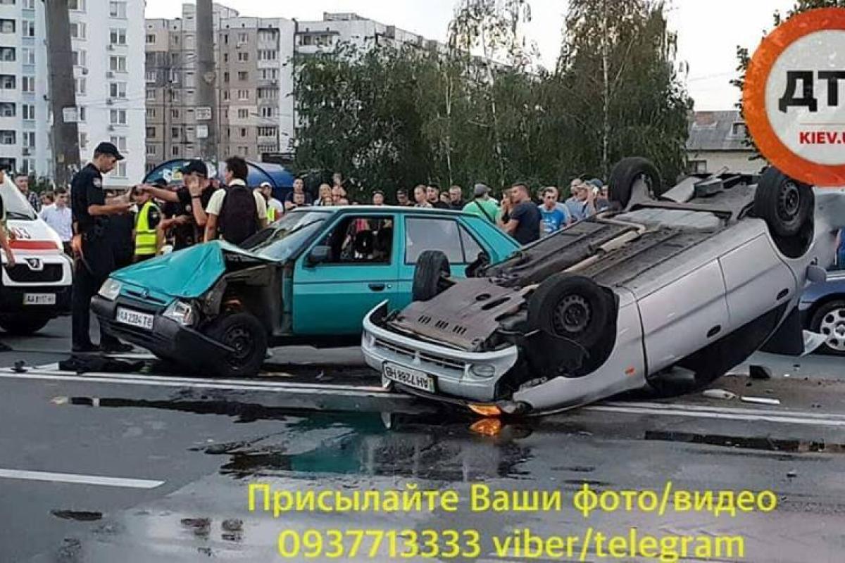 В Киеве произошло серьезное ДТП с погоней