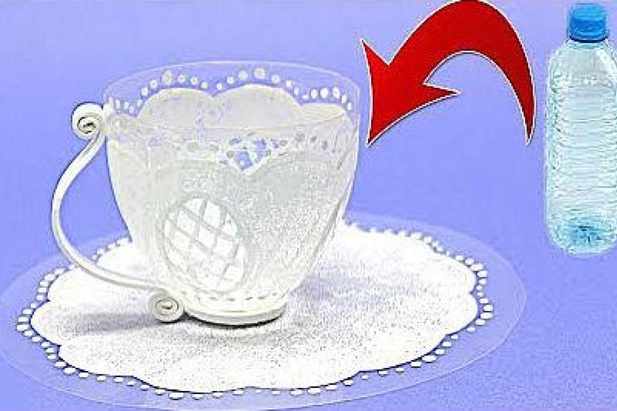Декоративная чашечка из пластиковой бутылки
