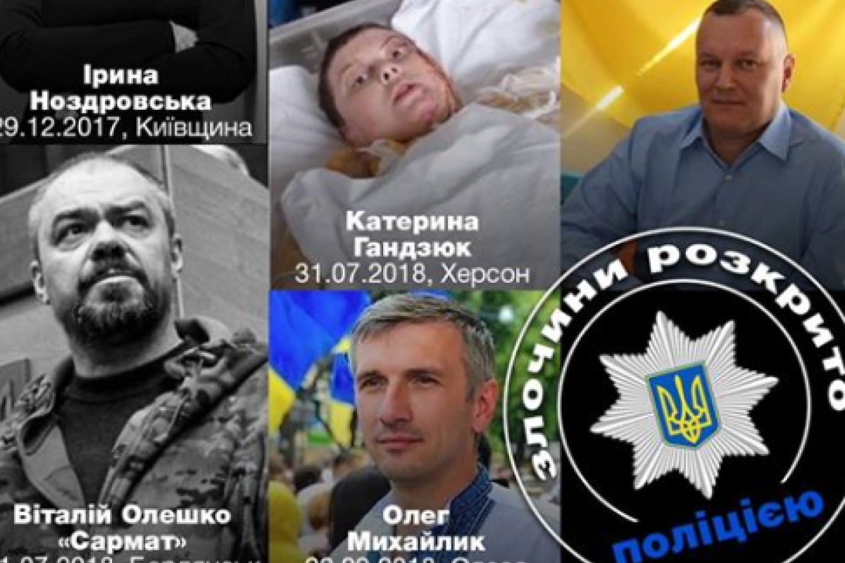 Ноздровская, "Сармат", Гандзюк и другие: В МВД отчитались о раскрытых преступлениях в отношении активистов Ноздровская, "Сармат", Гандзюк и другие: В МВД отчитались о раскрытых преступлениях в отношении активистов