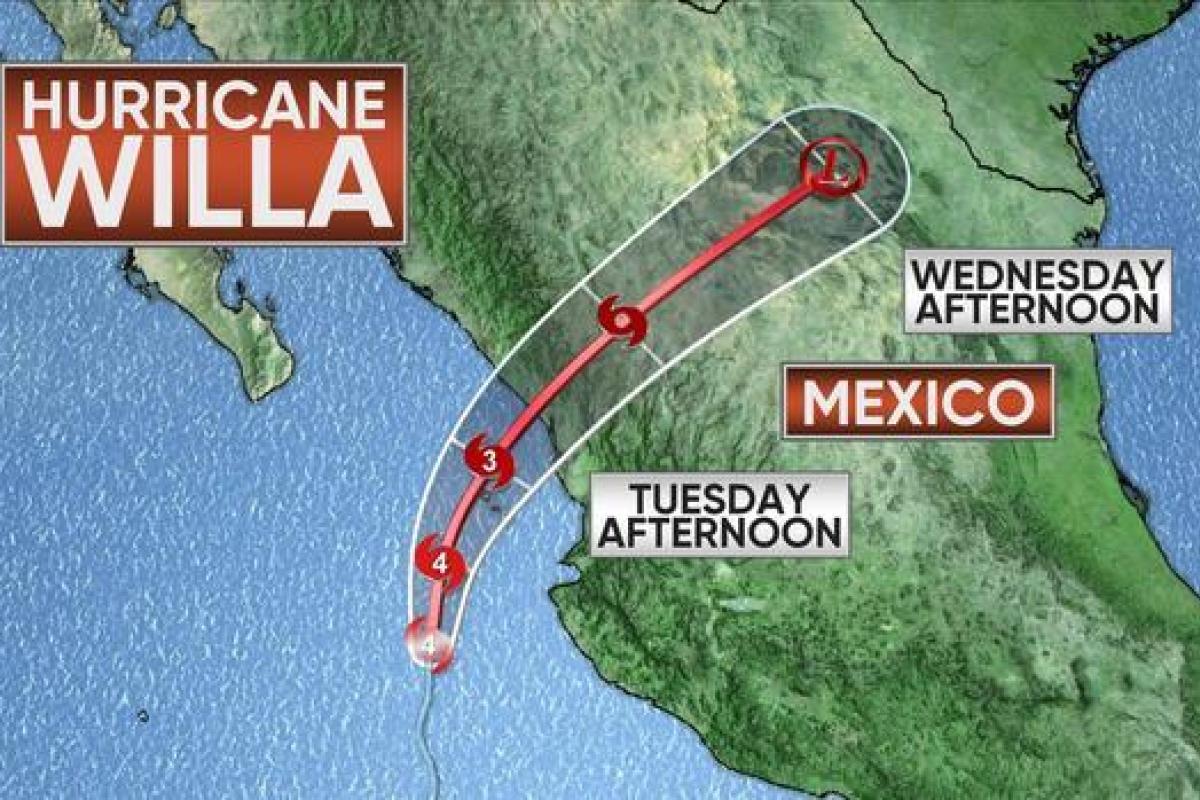 В Мексике объявлен режим ЧП: страна готовится к удару урагана «Уилла»