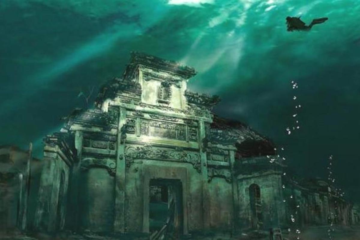 В Китае на дне озера был обнаружен затонувший город