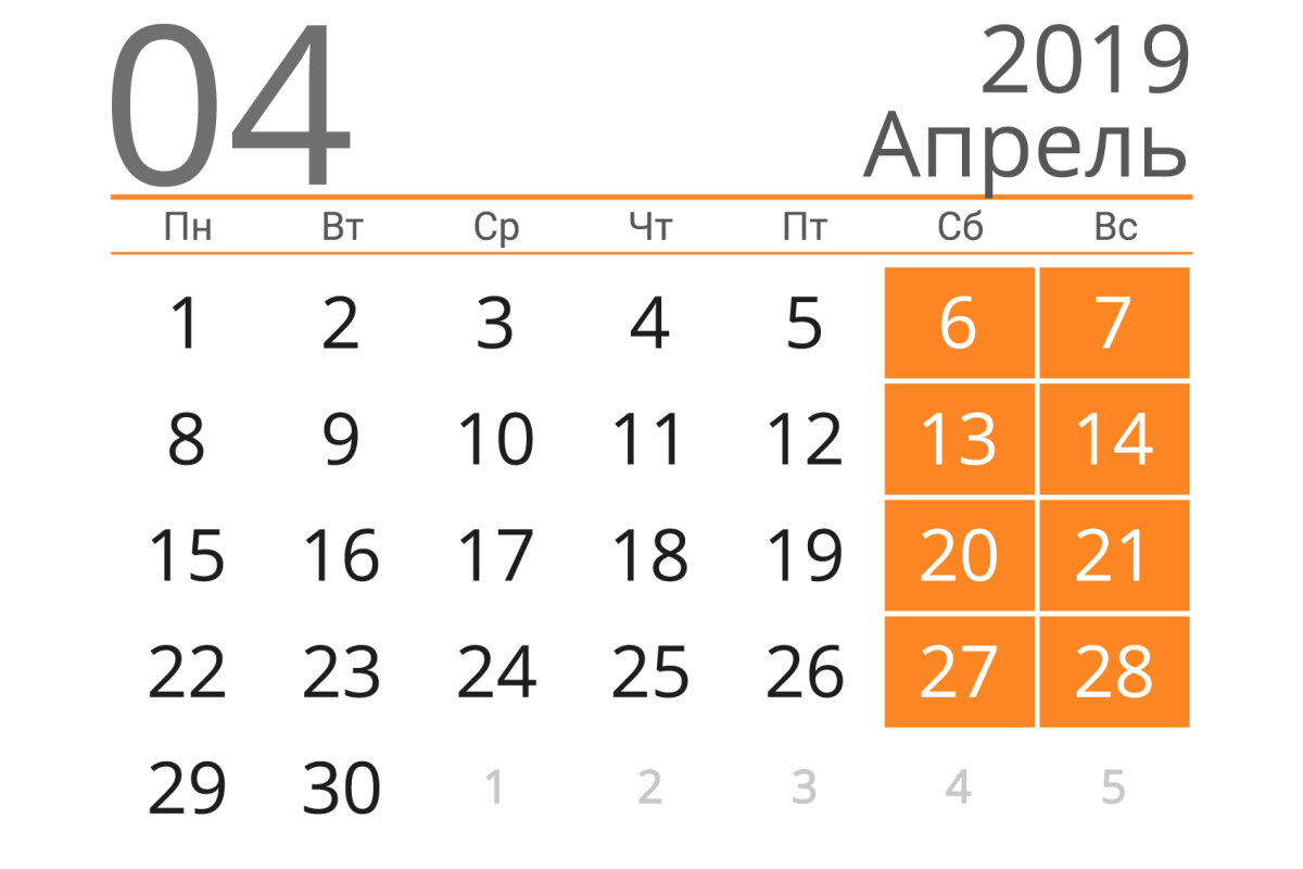 Украинцам посчастливится отдыхать в апреле 5 дней подряд Украинцам посчастливится отдыхать в апреле 5 дней подряд