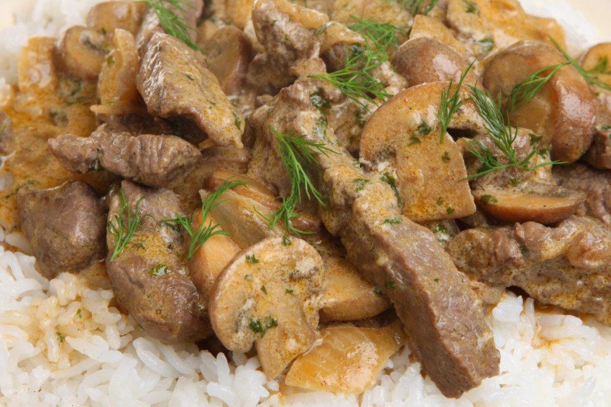 Говядина тушеная с грибами Говядина тушеная с грибами