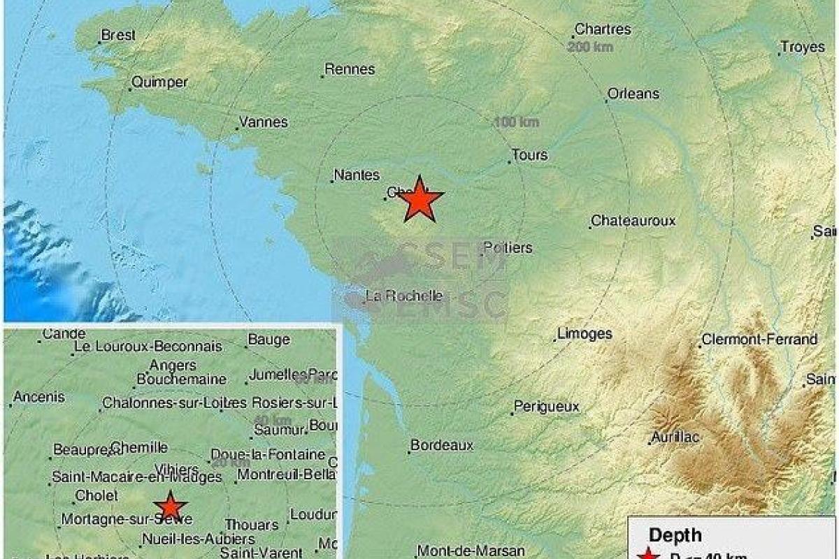 Во Франции произошло землетрясение