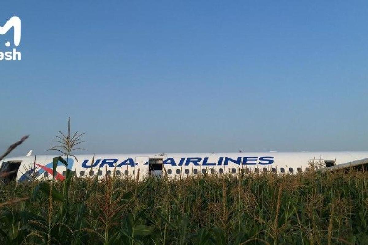 Самолет, летевший в Крым, жестко приземлился в поле с горящим двигателем, есть пострадавшие