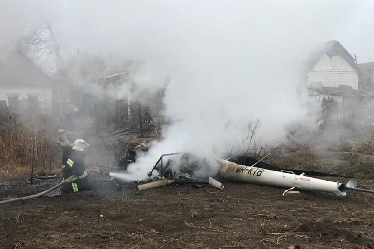 В Полтавской области упал вертолет В Полтавской области упал вертолет