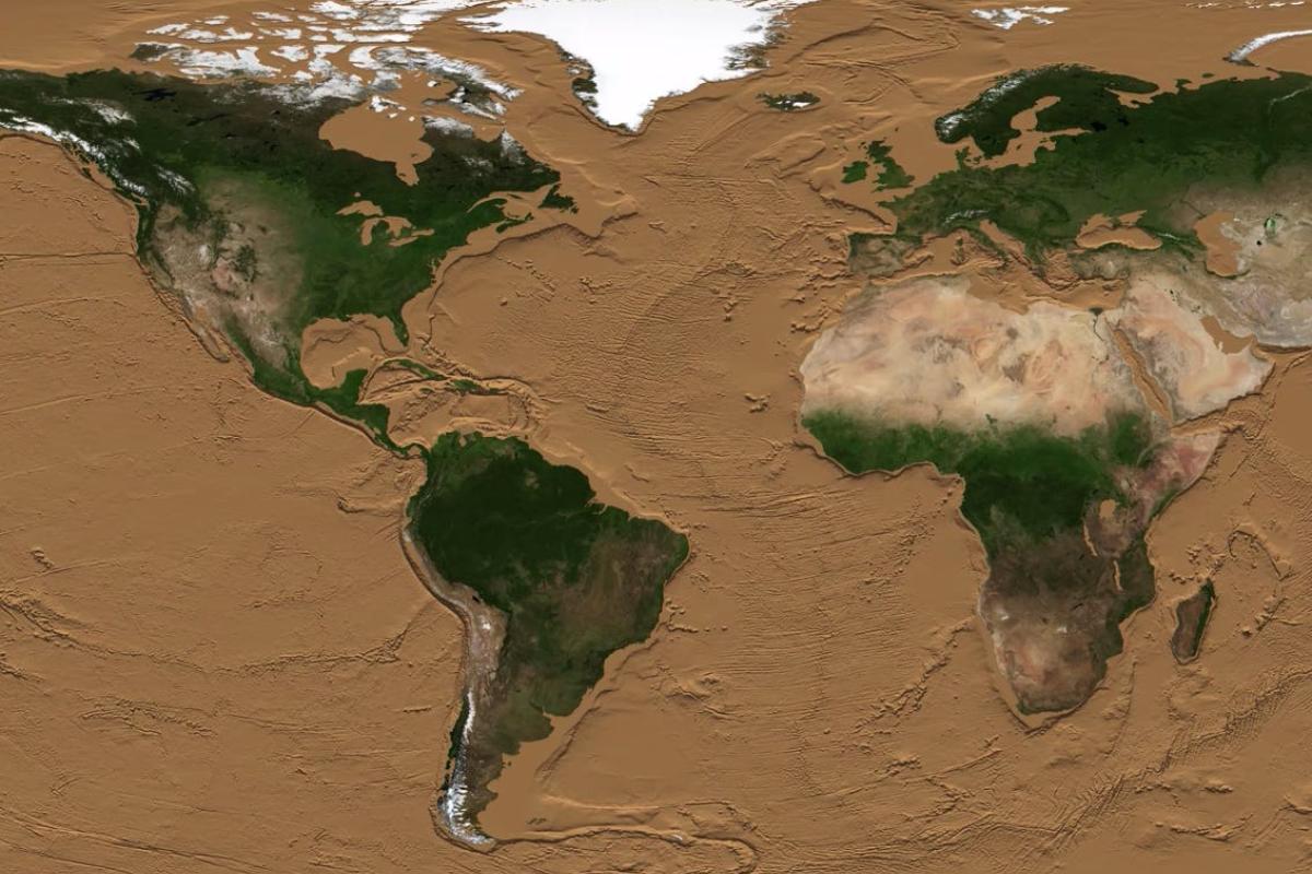 Как будет выглядеть Земля, если на ней высохнет вся вода Как будет выглядеть Земля, если на ней высохнет вся вода