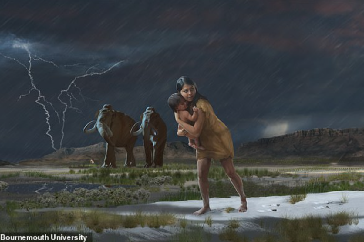 Окаменевшие следы подсказали археологам, как женщина с ребенком убегали от хищников 13 тысяч лет назад Окаменевшие следы подсказали археологам, как женщина с ребенком убегали от хищников 13 тысяч лет назад