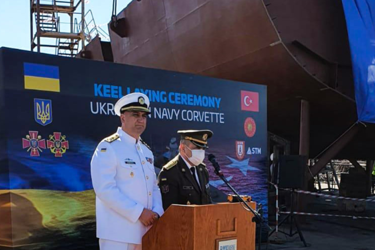 У Туреччині відбулася церемонія закладки корвету для ВМС України У Туреччині відбулася церемонія закладки корвету для ВМС України