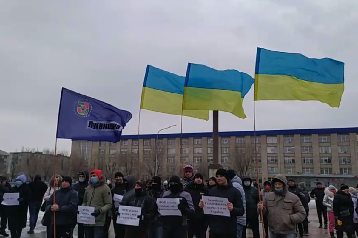 У Сєвєродонецьку під стінами ЛОДА протестували ФОПи