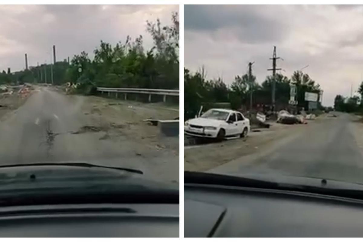 Відео з Лисичанська: як зараз виглядає Пролетарський міст та вулиця Первомайська