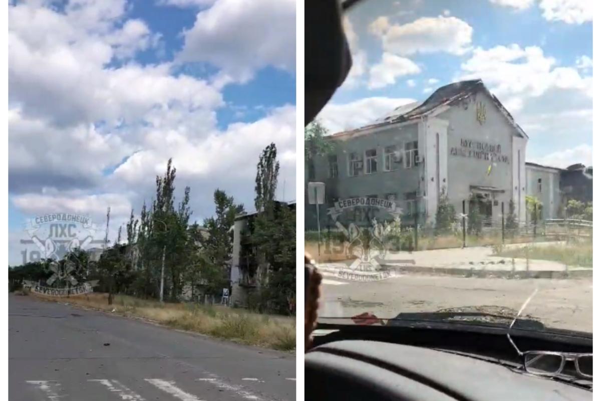 Поїздка зруйнованими вулицями Сєвєродонецька: свіжі відео