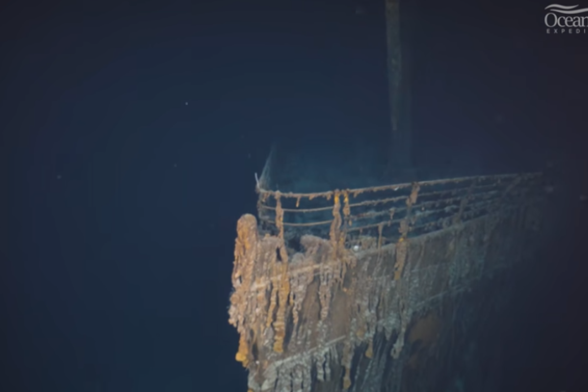 Затонувший "Титаник" впервые сняли на видео в качестве 8К