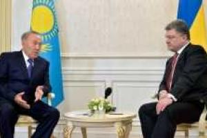Президент Украины провел встречу с Президентом Казахстана