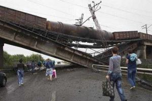 Разрушение железнодорожной инфраструктуры на Донбассе привело к уменьшению объемов грузоперевозок