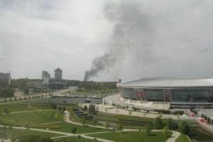 В Донецке горит завод "Точмаш"