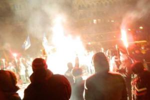 В Одессе факельным вече отметили 106-ю годовщину со дня рождения Степана Бандеры