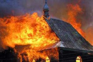 В пожаре на Львовщине уничтожена церковь 1781 года постройки