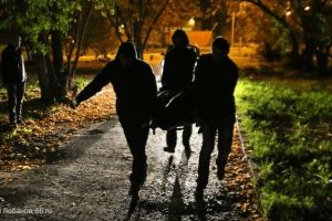 Шокирующий забег с покойниками по улицам Екатеринбурга