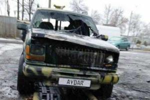 В Харькове одновременно сожгли три внедорожника, принадлежавшие "Айдару"