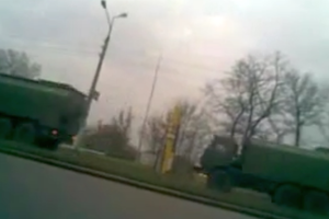 Видеодоказательство: под Донецком зафиксирована колонна российской военной спецтехники