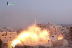 Войска Асада и российские "освободители" стирают сирийские города с лица земли. Видео