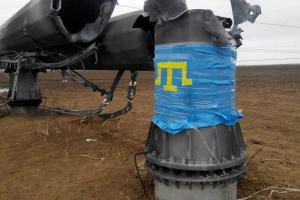 Ремонтная бригада на Херсонщине установила новую железобетонную опору ЛЭП