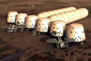 Ученые показали как будет выглядеть земное поселение на Марсе в недалеком будущем