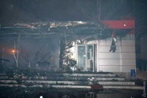 В центре Одессы сгорел магазин мебели