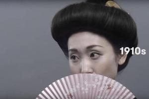 Стилисты показали в одном видео эволюцию красоты японок от начала XX века и до наших дней