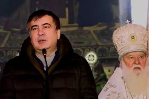 В Киеве Саакашвили выступил с проповедью во время рождественского богослужения. Видео