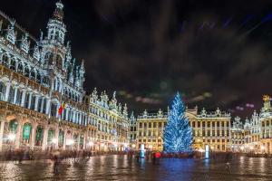 Мигранты-вандалы сожгли елку в центре Брюсселя и скинули в метро автомобиль