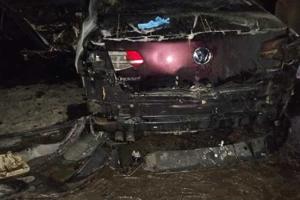 В Хмельницком в перевернувшемся автомобиле "Volkswagen Passat" заживо сгорели двое мужчин