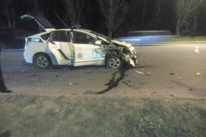 В Харькове патрульная "Toyota Prius" попала в тройное ДТП